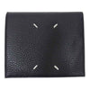MAISON MARGIELA メゾンマルジェラ S35UI0437 LEATHER WALLET レザー 二つ折り 財布 ウォレット ブラック系【極上美品】【中古】