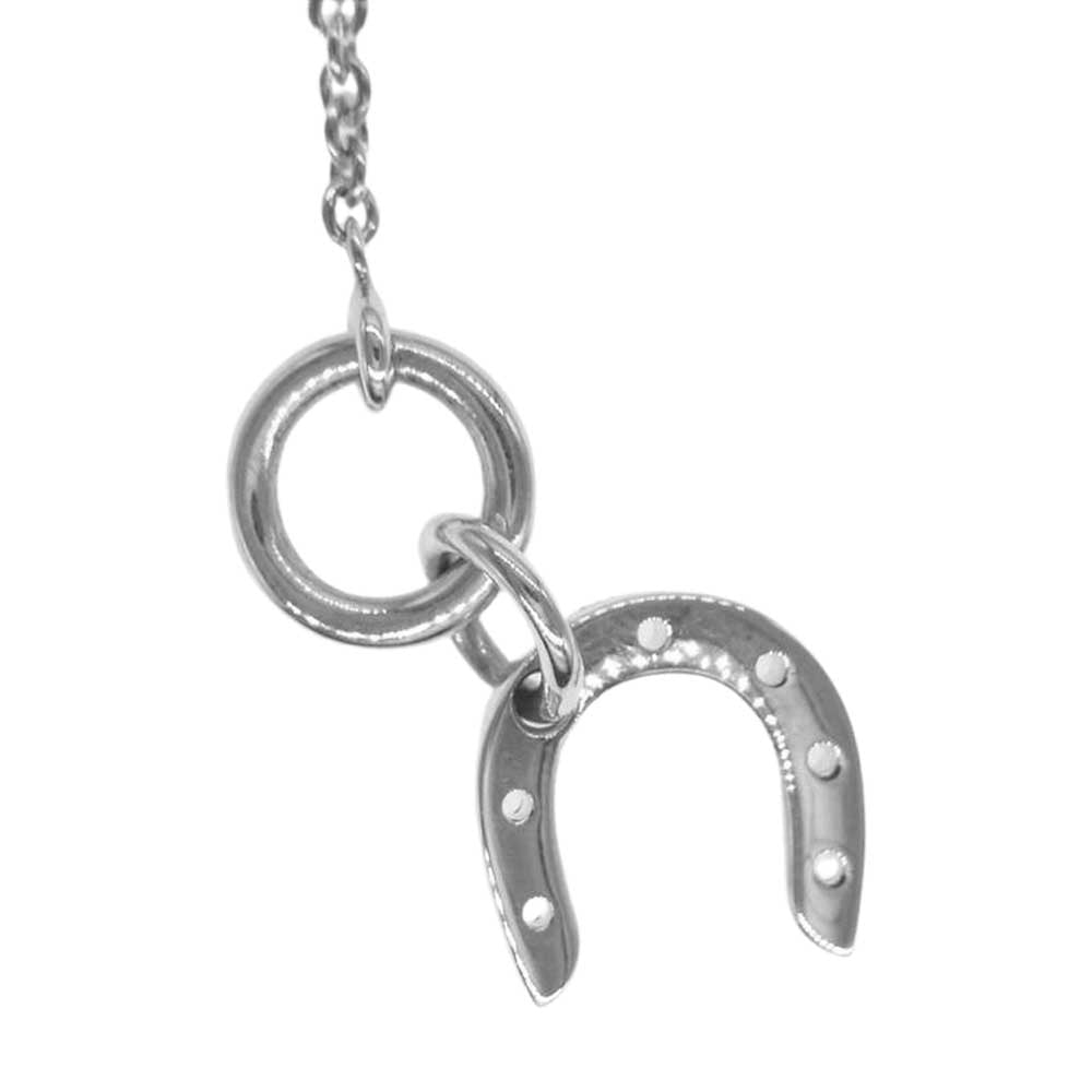 HERMES エルメス ホースシュー 馬蹄 チャーム ネックレス シルバー系【中古】