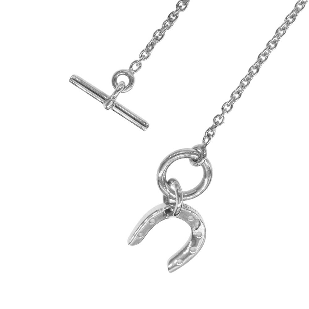 HERMES エルメス ホースシュー 馬蹄 チャーム ネックレス シルバー系【中古】