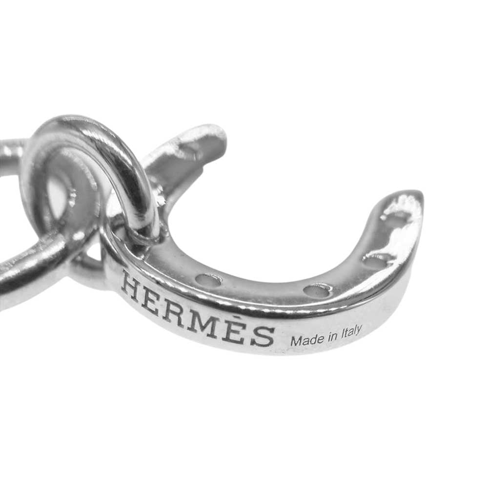 HERMES エルメス ホースシュー 馬蹄 チャーム ネックレス シルバー系【中古】
