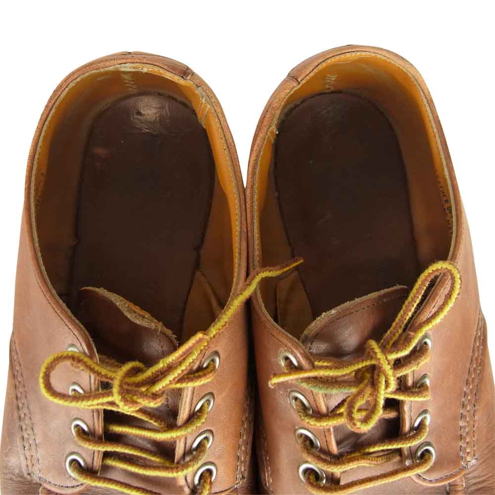 RED WING レッドウィング 刺繍羽タグ OX ローカット ブーツ ブラウン系 8【中古】
