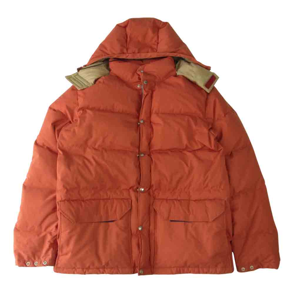 THE NORTH FACE ノースフェイス 80s 茶タグ USA製 フード ダウン ジャケット オレンジ系 L【中古】