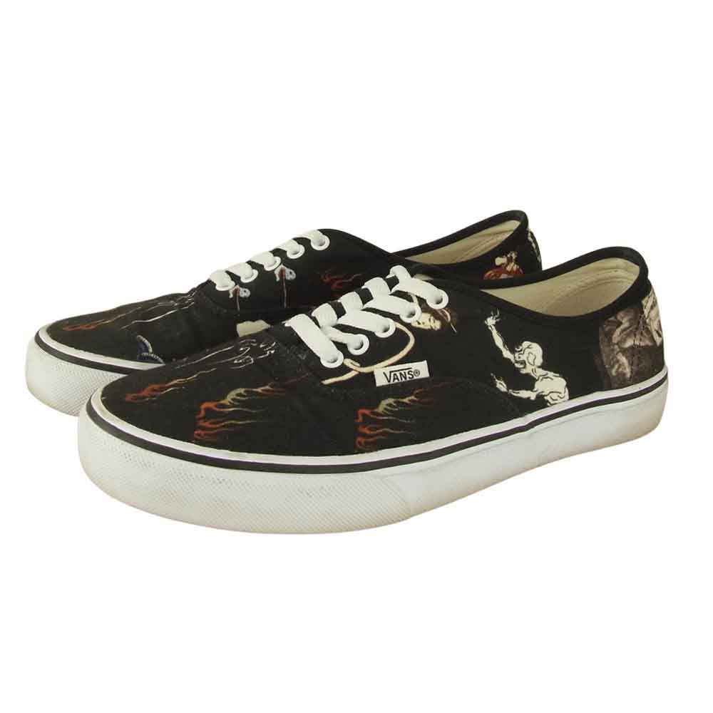 WACKO MARIA ワコマリア × VANS バンズ AUTHNTIC V44CF 天国東京 お化け図 オーセンティック ブラック系 26.5㎝【中古】