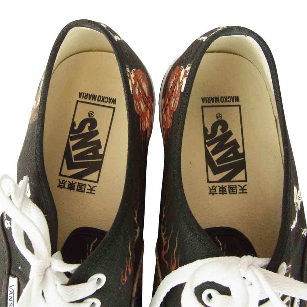 WACKO MARIA ワコマリア × VANS バンズ AUTHNTIC V44CF 天国東京 お化け図 オーセンティック ブラック系 26.5㎝【中古】