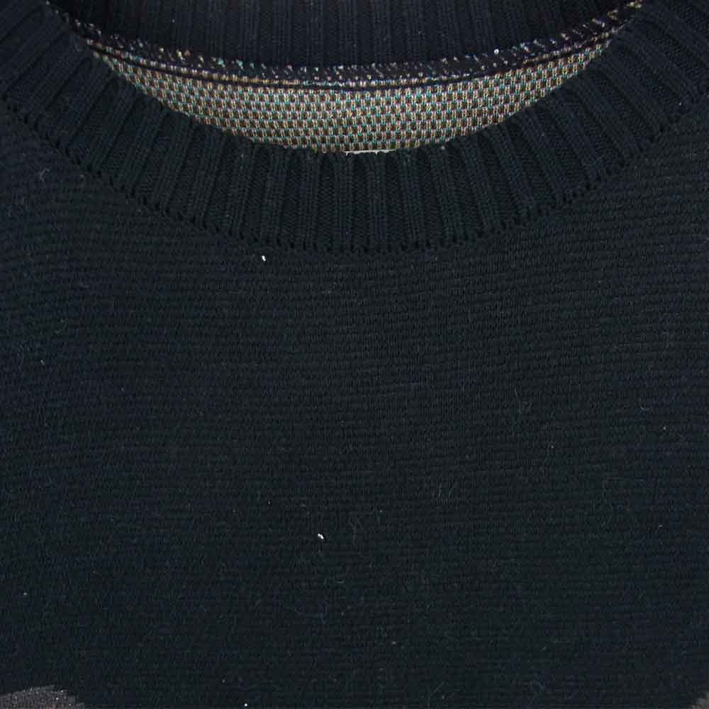 WACKO MARIA ワコマリア 19FW-WMK-KN21 JACQUARD CREW NECK SWEATER クルーネック 蛇 女 ニット セーター ブラック系 S【中古】