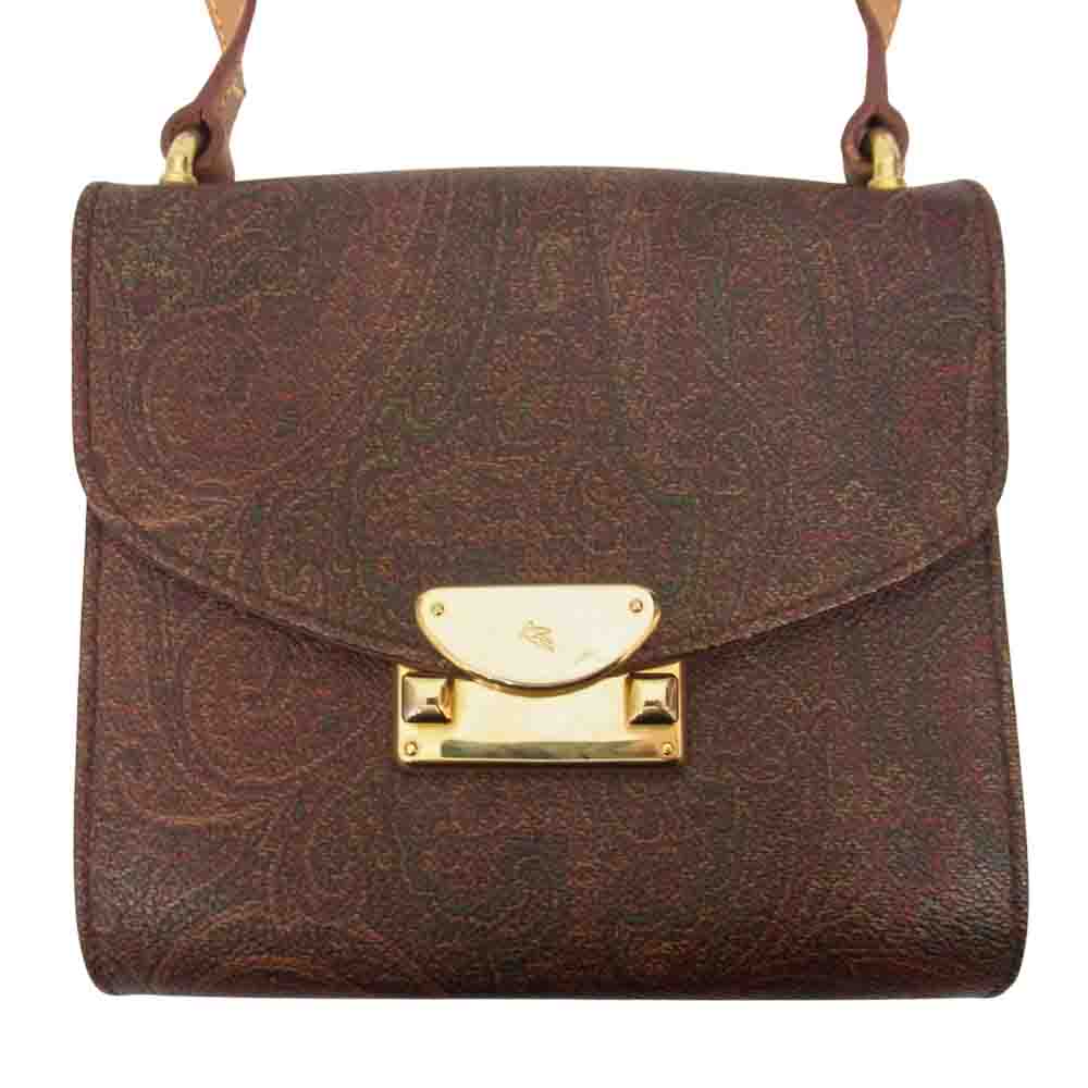 ETRO エトロ ペイズリー ショルダー バッグ ブラウン系【中古】