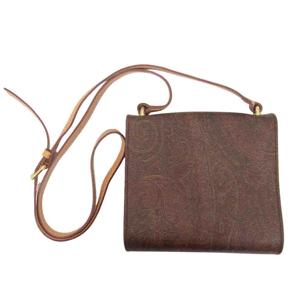 ETRO エトロ ペイズリー ショルダー バッグ ブラウン系【中古】