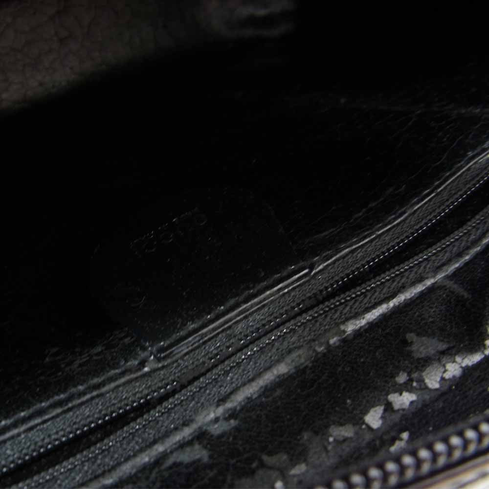 GUCCI グッチ 007 2040 0261 パテント GG オールド ショルダー バッグ ブラック系【中古】