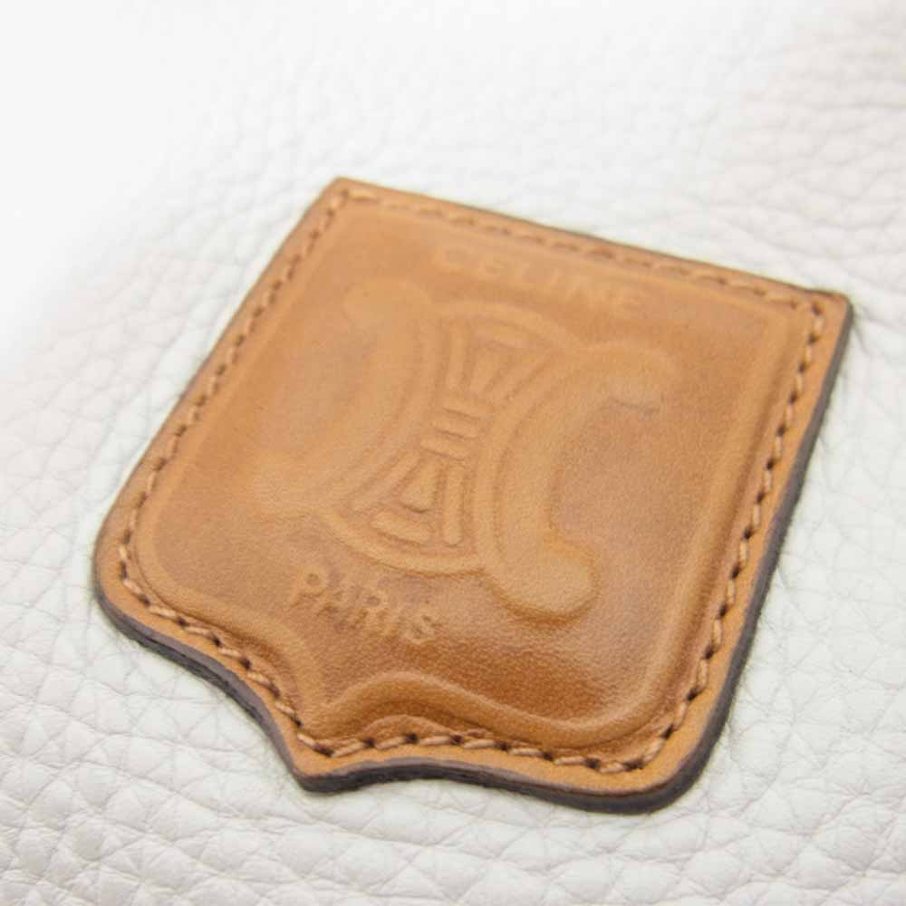 CELINE セリーヌ M06 マカダム ショルダー バッグ オフホワイト系【中古】