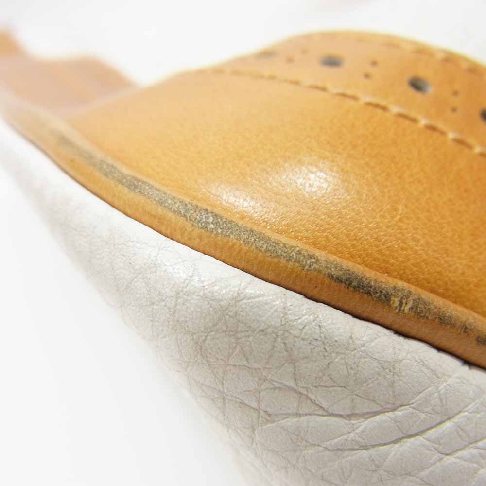 CELINE セリーヌ M06 マカダム ショルダー バッグ オフホワイト系【中古】