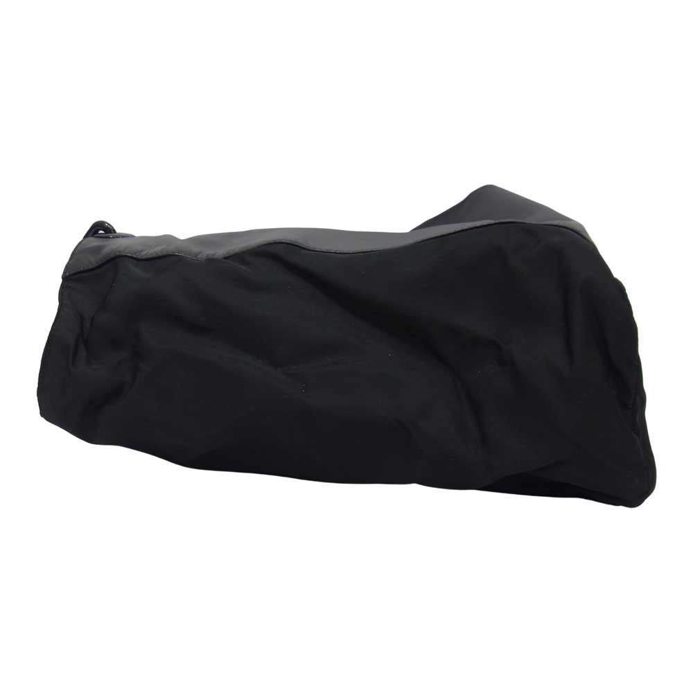 PRADA プラダ B7192 レザー ナイロン チェーン ショルダー バッグ ブラック系【中古】