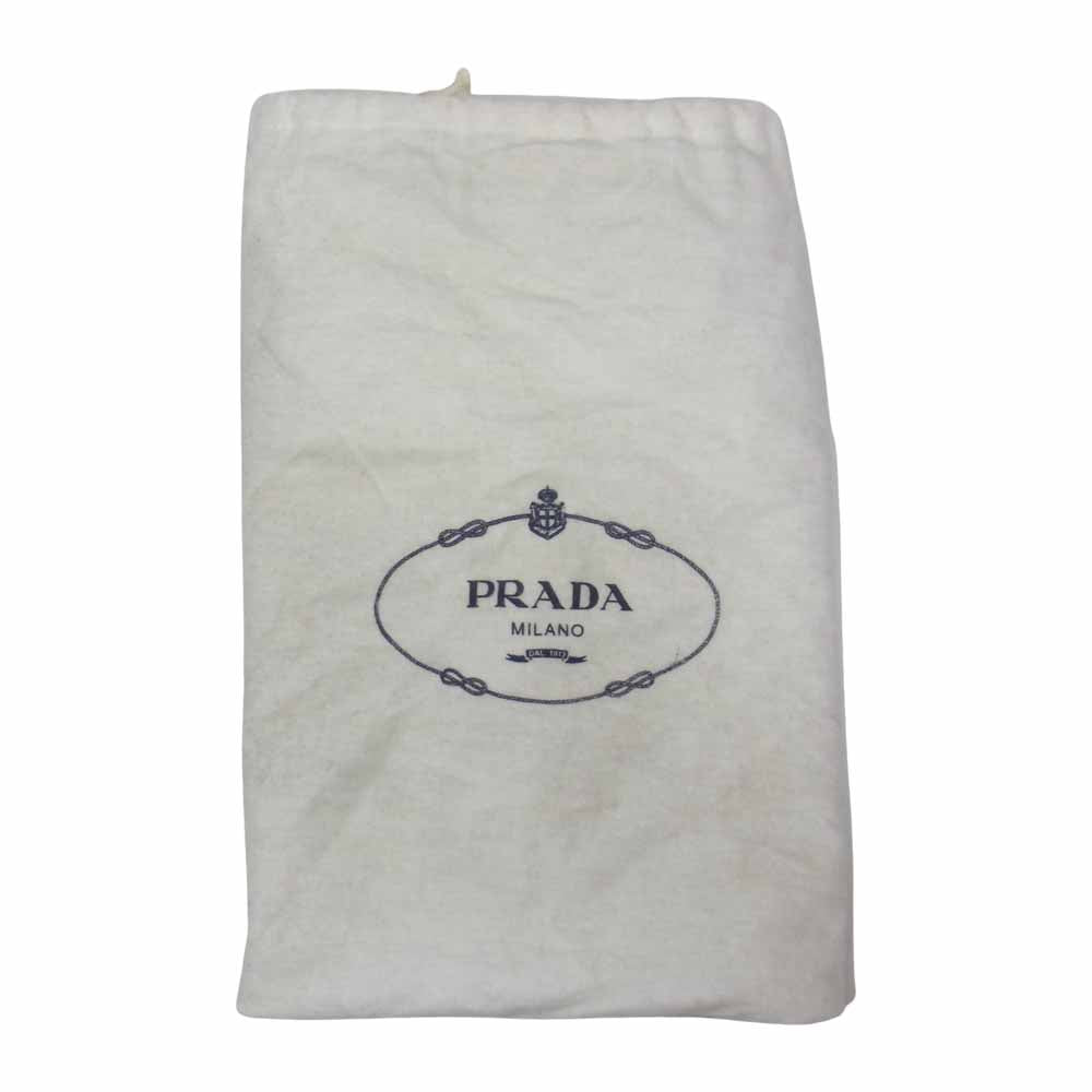 PRADA プラダ B7192 レザー ナイロン チェーン ショルダー バッグ ブラック系【中古】