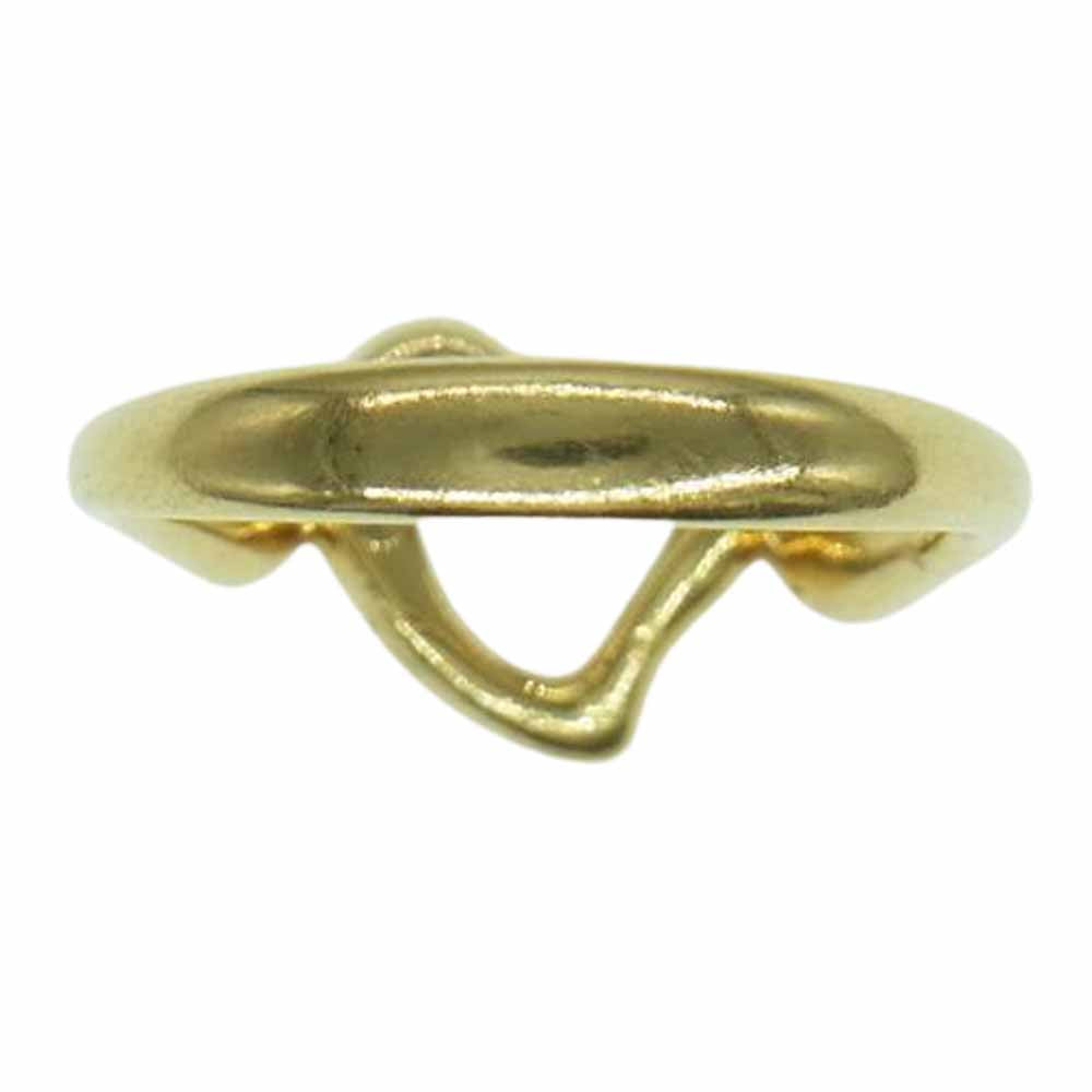 TIFFANY&Co. ティファニー K18 オープンハート 3P ダイヤ リング ゴールド系【中古】