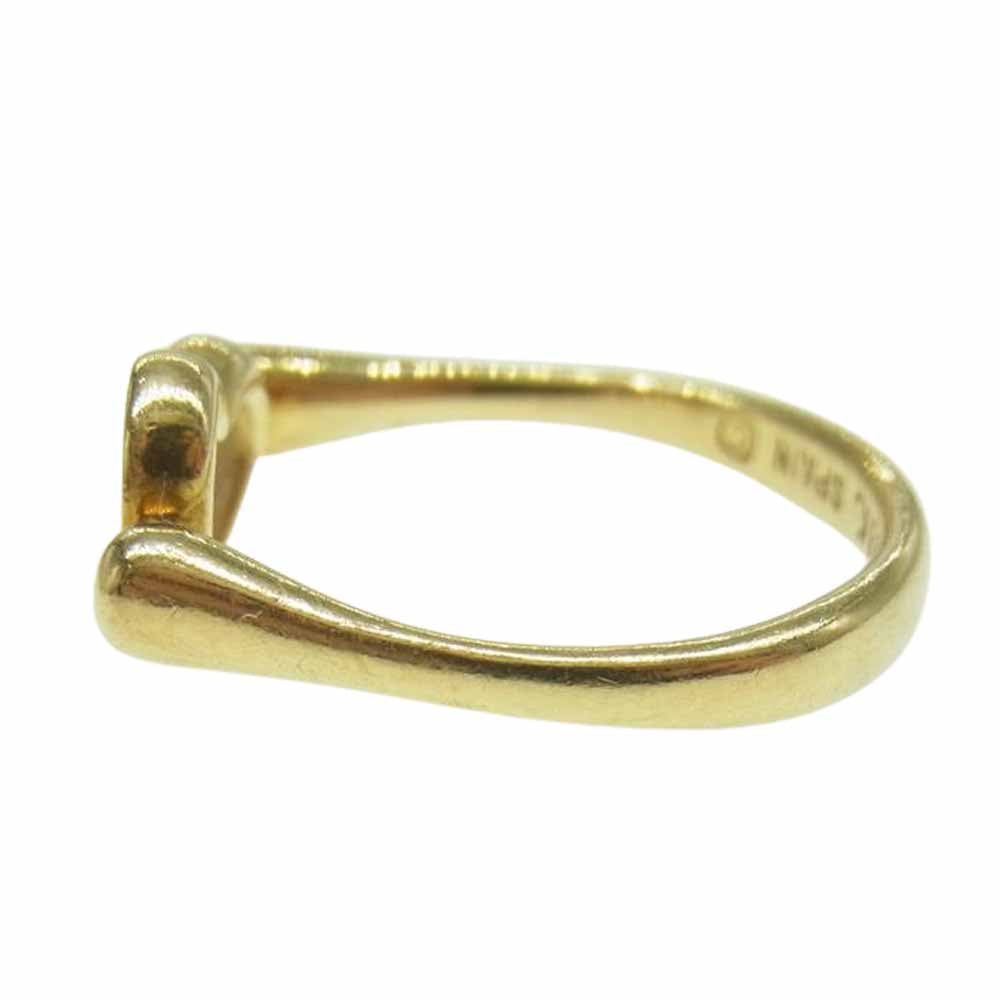 TIFFANY&Co. ティファニー K18 オープンハート 3P ダイヤ リング ゴールド系【中古】