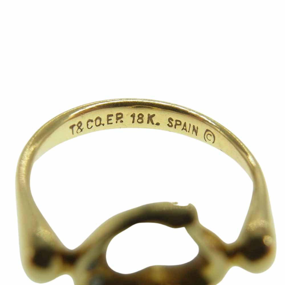 TIFFANY&Co. ティファニー K18 オープンハート 3P ダイヤ リング ゴールド系【中古】