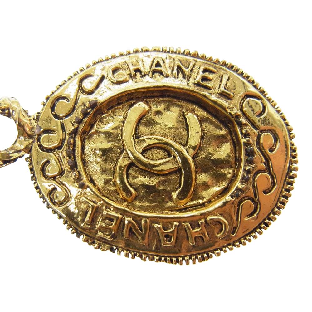 CHANEL シャネル ヴィンテージ コイン ネックレス ゴールド系【中古】