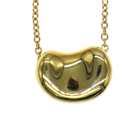 TIFFANY&Co. ティファニー K18 ミニ ビーン ネックレス ゴールド系【中古】