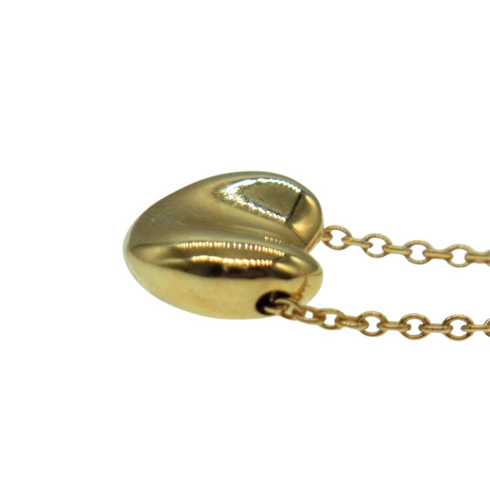 TIFFANY&Co. ティファニー K18 ミニ ビーン ネックレス ゴールド系【中古】