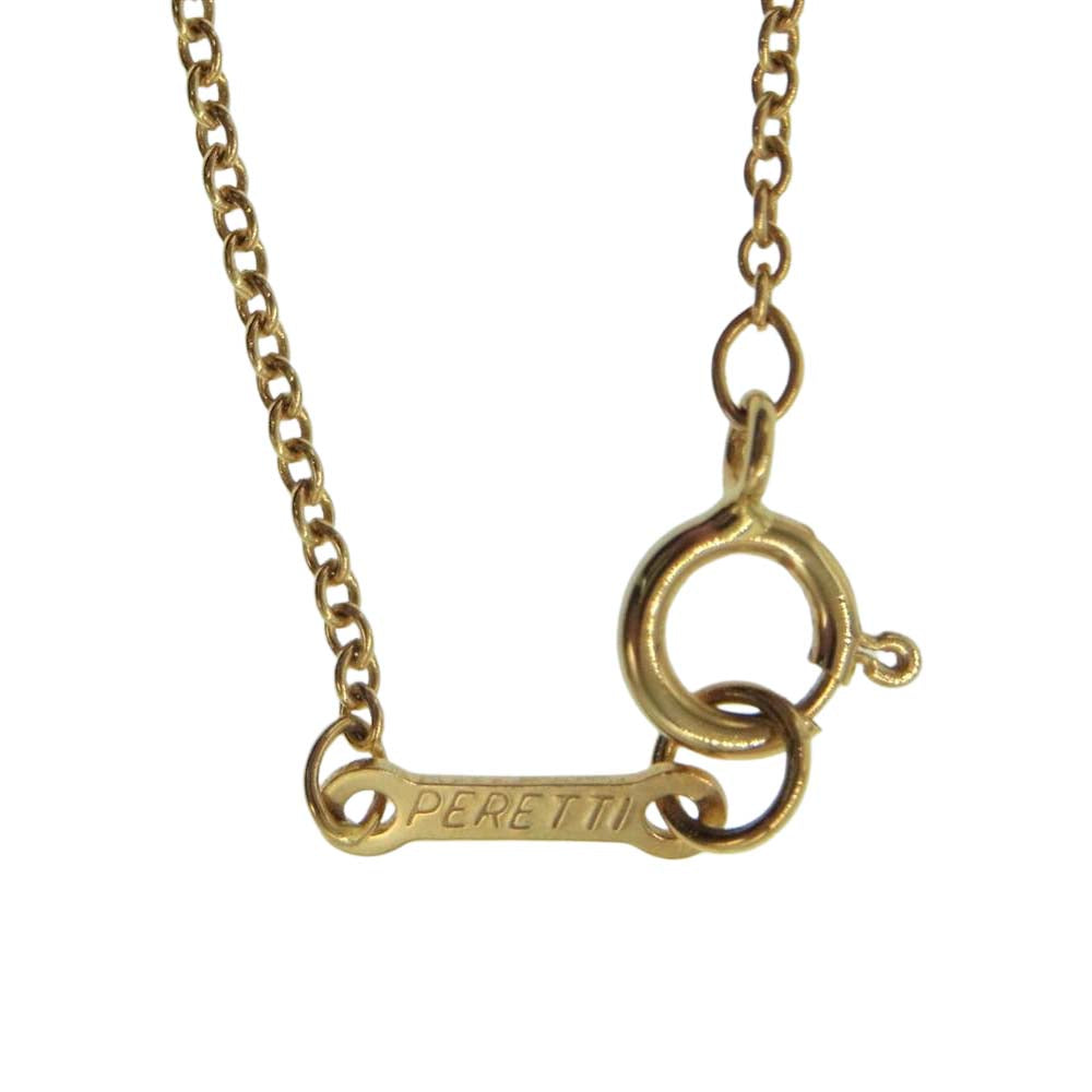 TIFFANY&Co. ティファニー K18 ミニ ビーン ネックレス ゴールド系【中古】