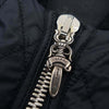 CHROME HEARTS クロムハーツ（原本有） PAPA NYLON QLTD パパ クロスパッチ キルティング ベスト ダークネイビー系【中古】