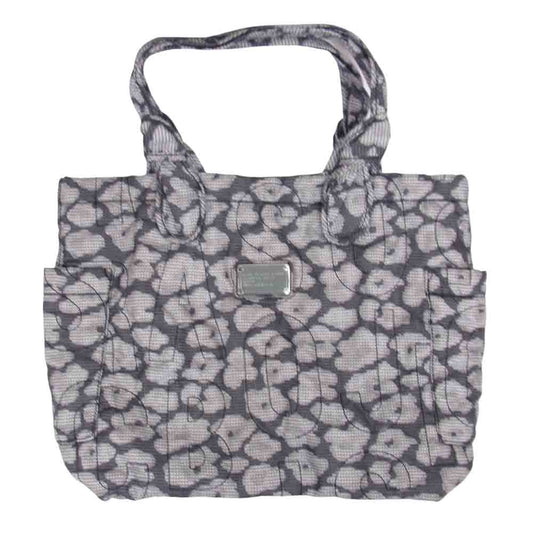 MARC BY MARC JACOBS マークバイマークジェイコブス 総柄 ステッチ マザーズ バッグ トート グレー系【中古】