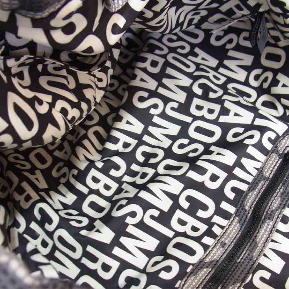 MARC BY MARC JACOBS マークバイマークジェイコブス 総柄 ステッチ マザーズ バッグ トート グレー系【中古】