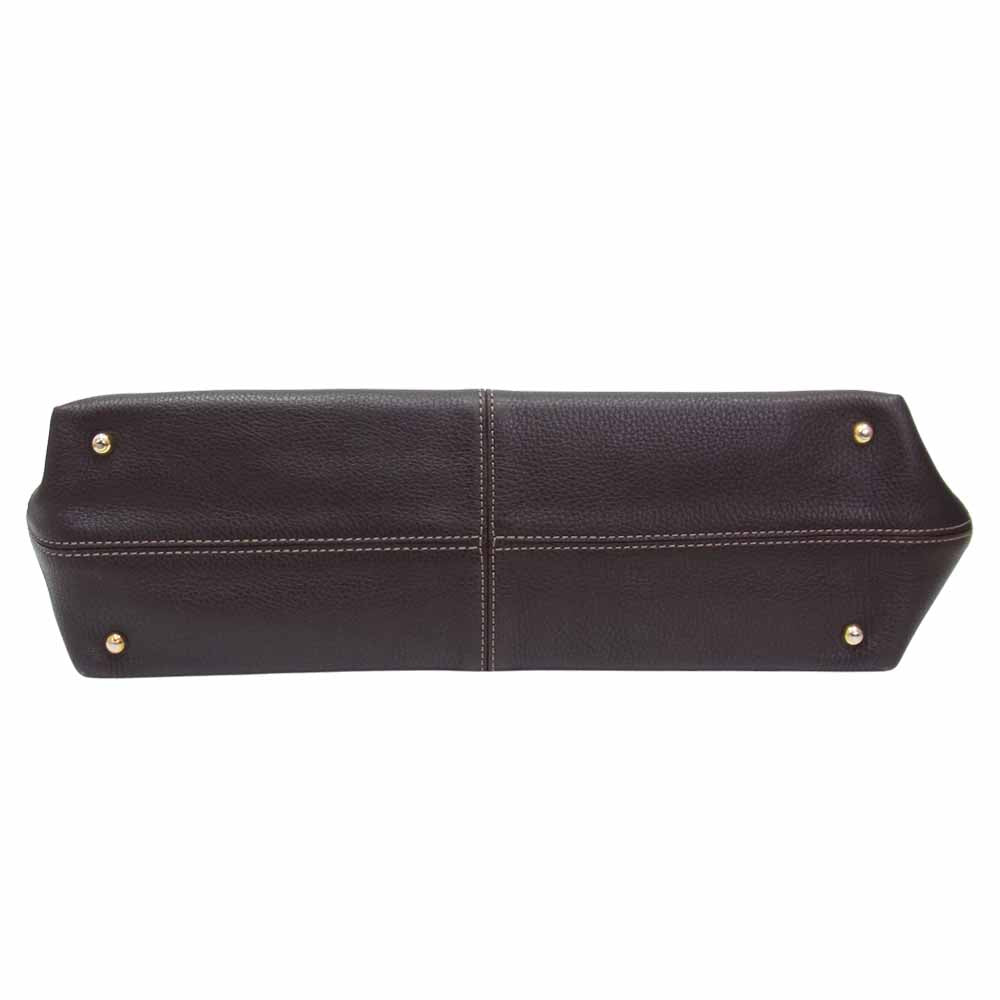 TOD’S トッズ 8313 ニューD レザー トートバッグ ダークブラウン系【中古】