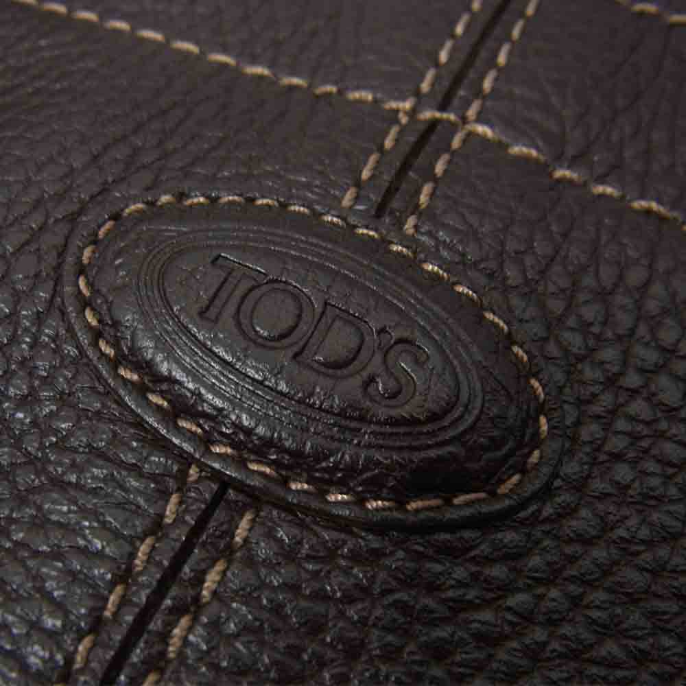 TOD’S トッズ 8313 ニューD レザー トートバッグ ダークブラウン系【中古】