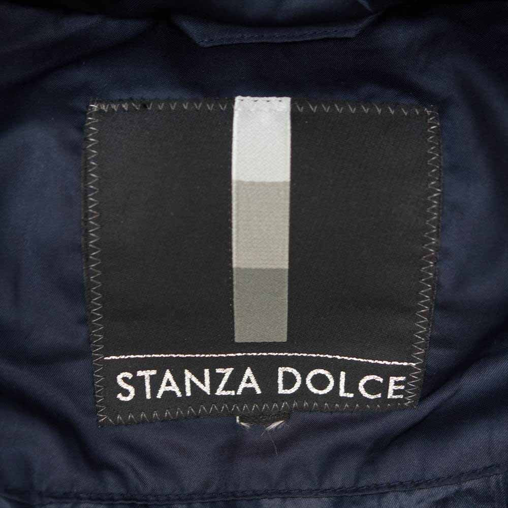 スタンザドルチェ ファー ロング ダウン コート ネイビー系【中古】