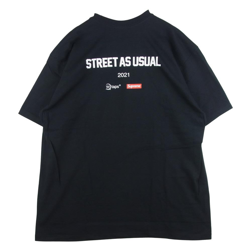 Supreme シュプリーム 21AW WTAPS ダブルタップス Sic’em! Tee プリント 半袖 Tシャツ ブラック系 XL【新古品】【未使用】【中古】