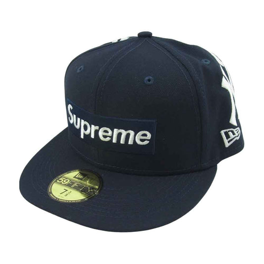 Supreme シュプリーム 21AW New York Yankees Box Logo New Era ニューエラ ニューヨークヤンキース ボックスロゴ ベースボール キャップ ダークネイビー系 58.7cm【新古品】【未使用】【中古】
