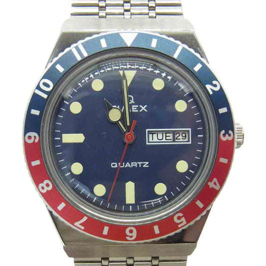 TIMEX タイメックス TW2T80700 Q TIMEX タイメックス キュー ペプシ 腕時計 ウォッチ シルバー系【極上美品】【中古】