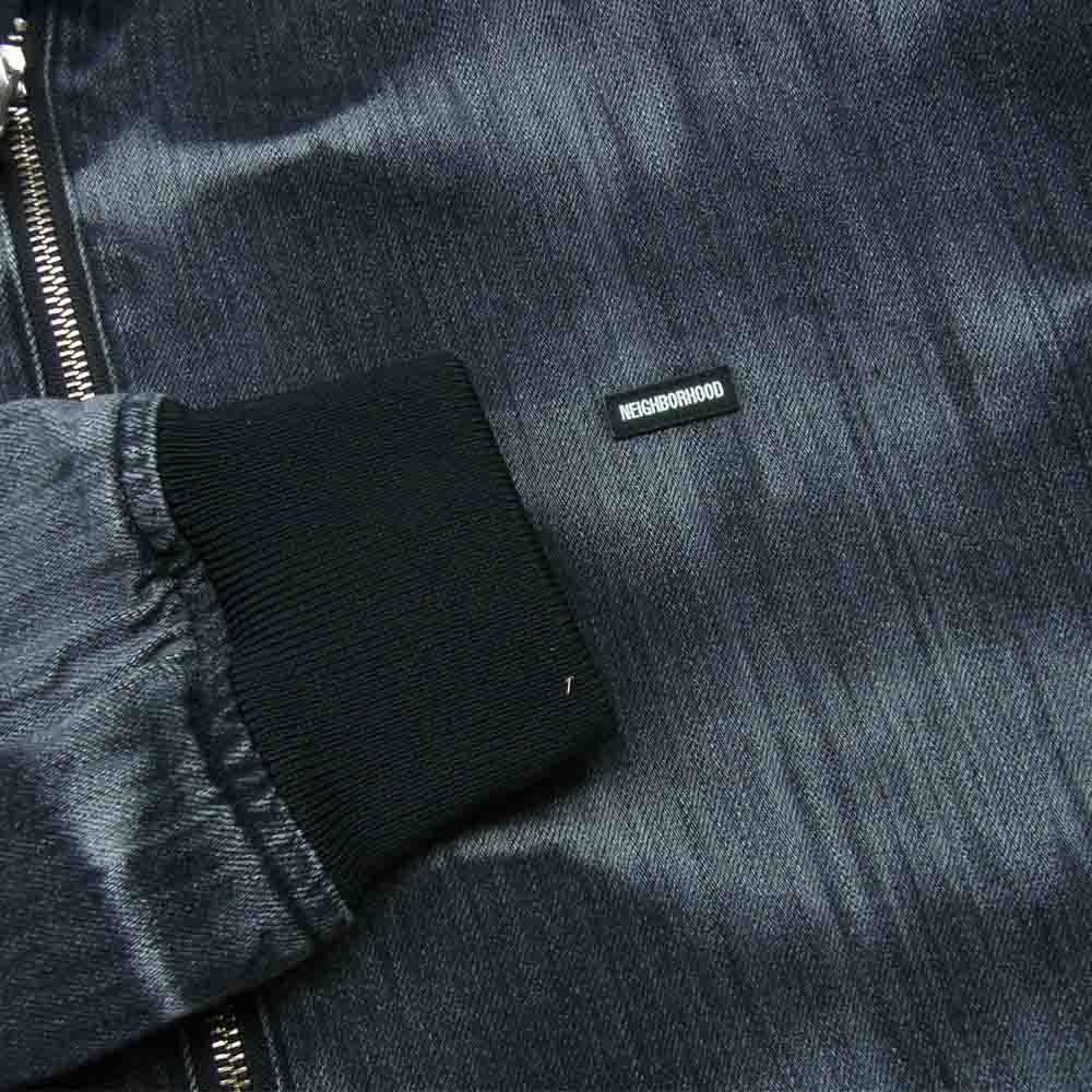 NEIGHBORHOOD ネイバーフッド 22SS 221YTNH-JKM04 FB / C-JK タイダイ風加工 デニム フード パーカー ジャケット ブラック系 グレー系 L【新古品】【未使用】【中古】