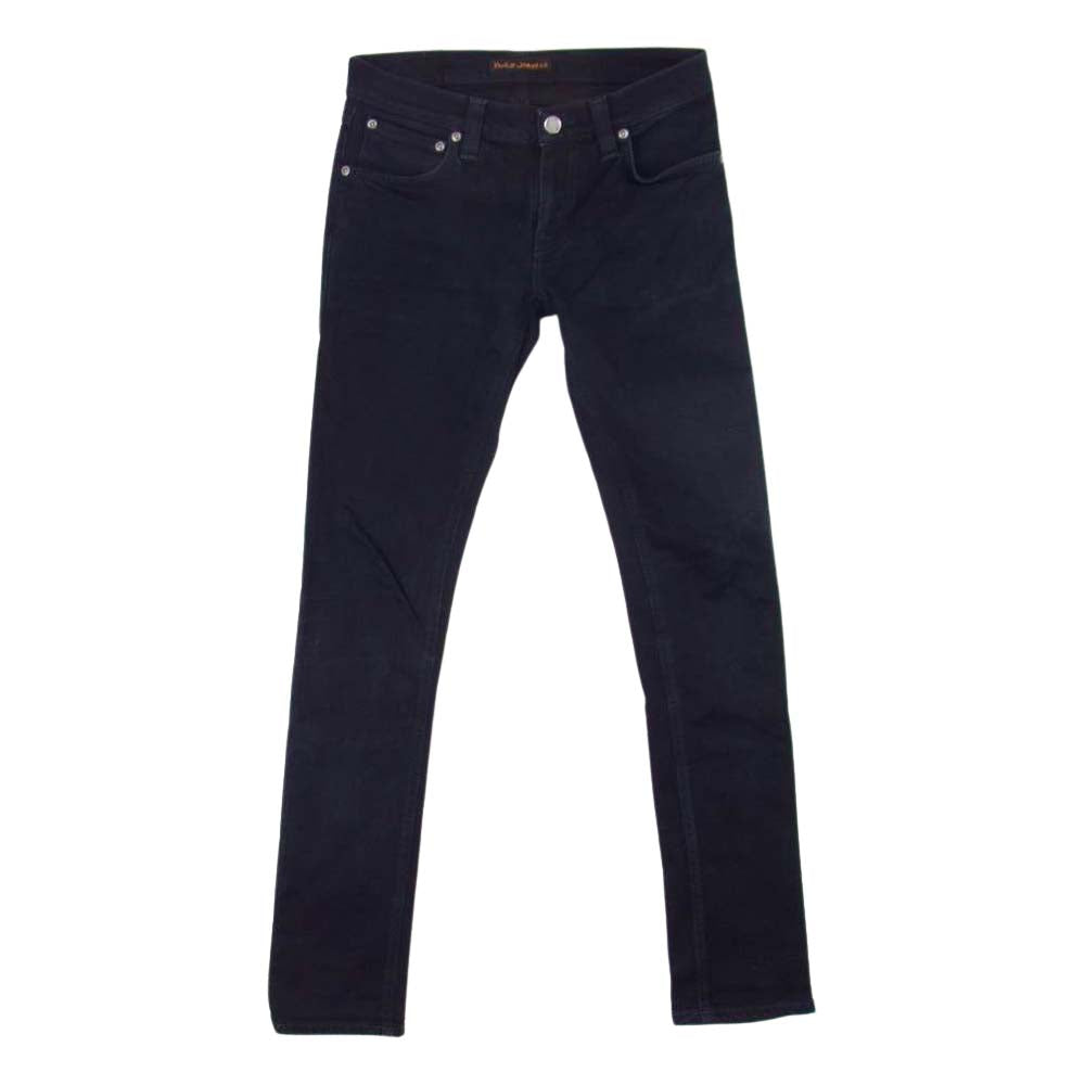 Nudie Jeans ヌーディージーンズ LONG JOHN ストレッチ スキニー デニム ブラック系 28【中古】
