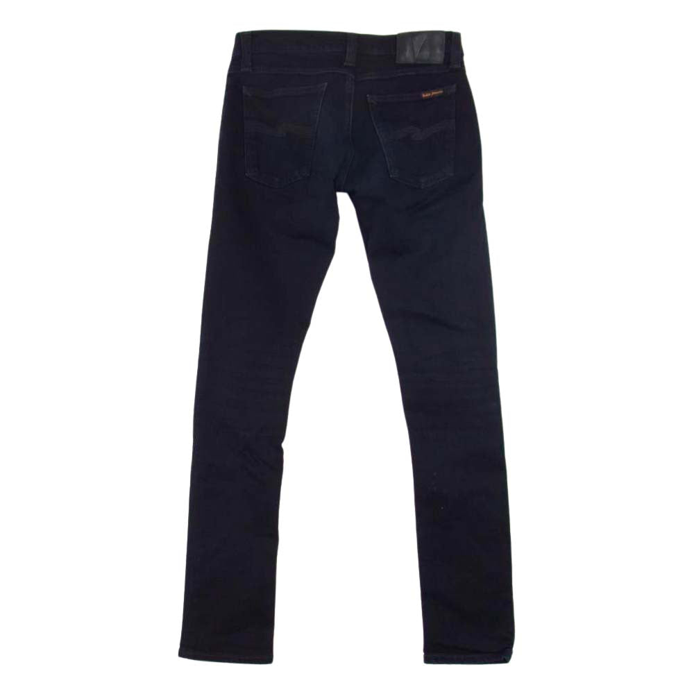 Nudie Jeans ヌーディージーンズ LONG JOHN ストレッチ スキニー デニム ブラック系 28【中古】