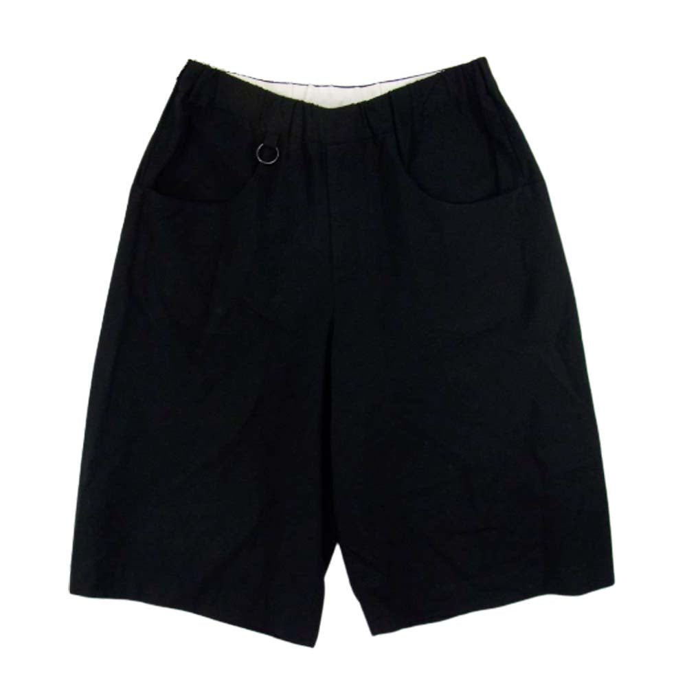 SUNSEA サンシー SNS-14S46 ストレッチ サマーウール ハーフ パンツ ブラック系 2【中古】