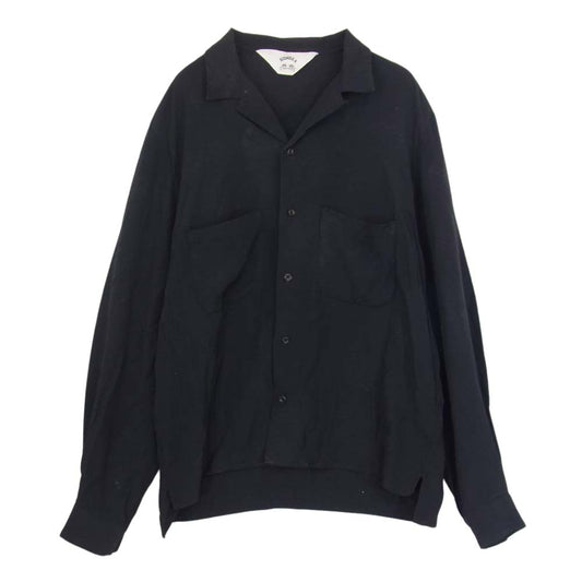 SUNSEA サンシー 15SS SNS-15S17 Jarrett's Shirt オープンカラー レーヨン シャツ ブラック系 2【中古】