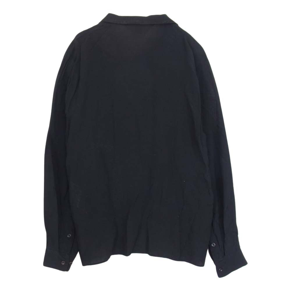 SUNSEA サンシー 15SS SNS-15S17 Jarrett's Shirt オープンカラー レーヨン シャツ ブラック系 2【中古】
