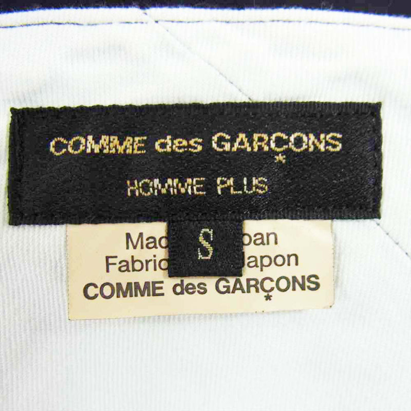 COMME des GARCONS HOMME PLUS コムデギャルソンオムプリュス カット デザイン テーパード スラックス パンツ ネイビー系 S【中古】