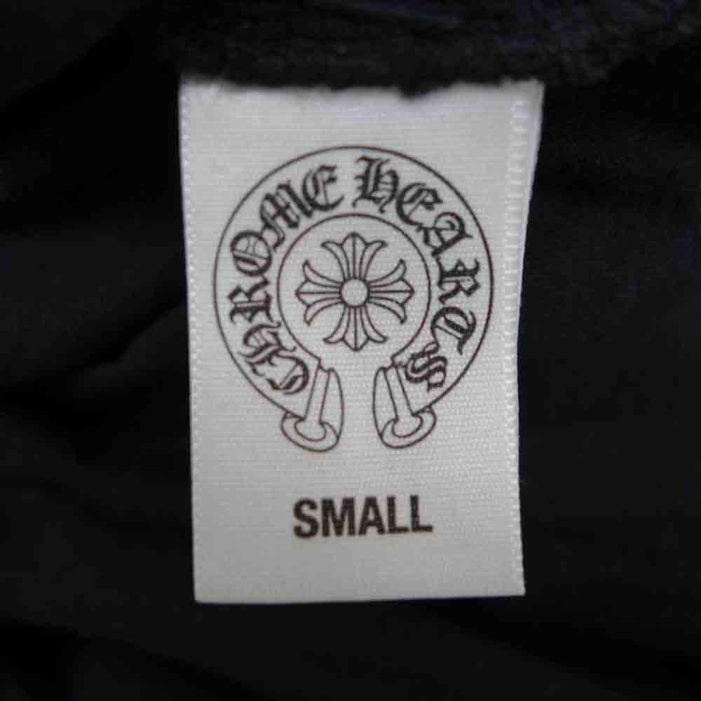 CHROME HEARTS クロムハーツ（原本無） フレアボタン クロスプリント 長袖 ポロシャツ ブラック系【美品】【中古】