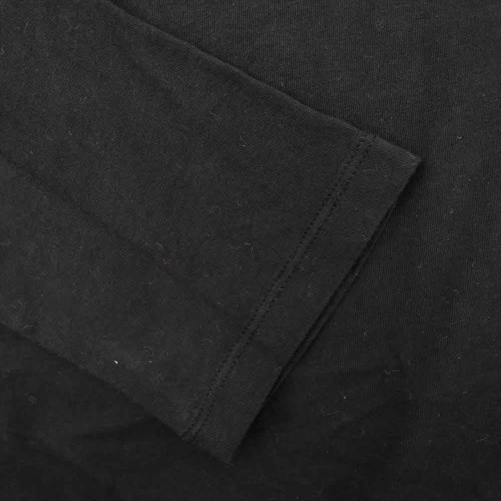 CHROME HEARTS クロムハーツ（原本無） フレアボタン クロスプリント 長袖 ポロシャツ ブラック系【美品】【中古】