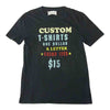 MAISON MARGIELA メゾンマルジェラ 10ライン ここのえタグ CUSTOM T-SHIRTS Print Tee カスタム プリント Tシャツ ネイビー系 46【中古】