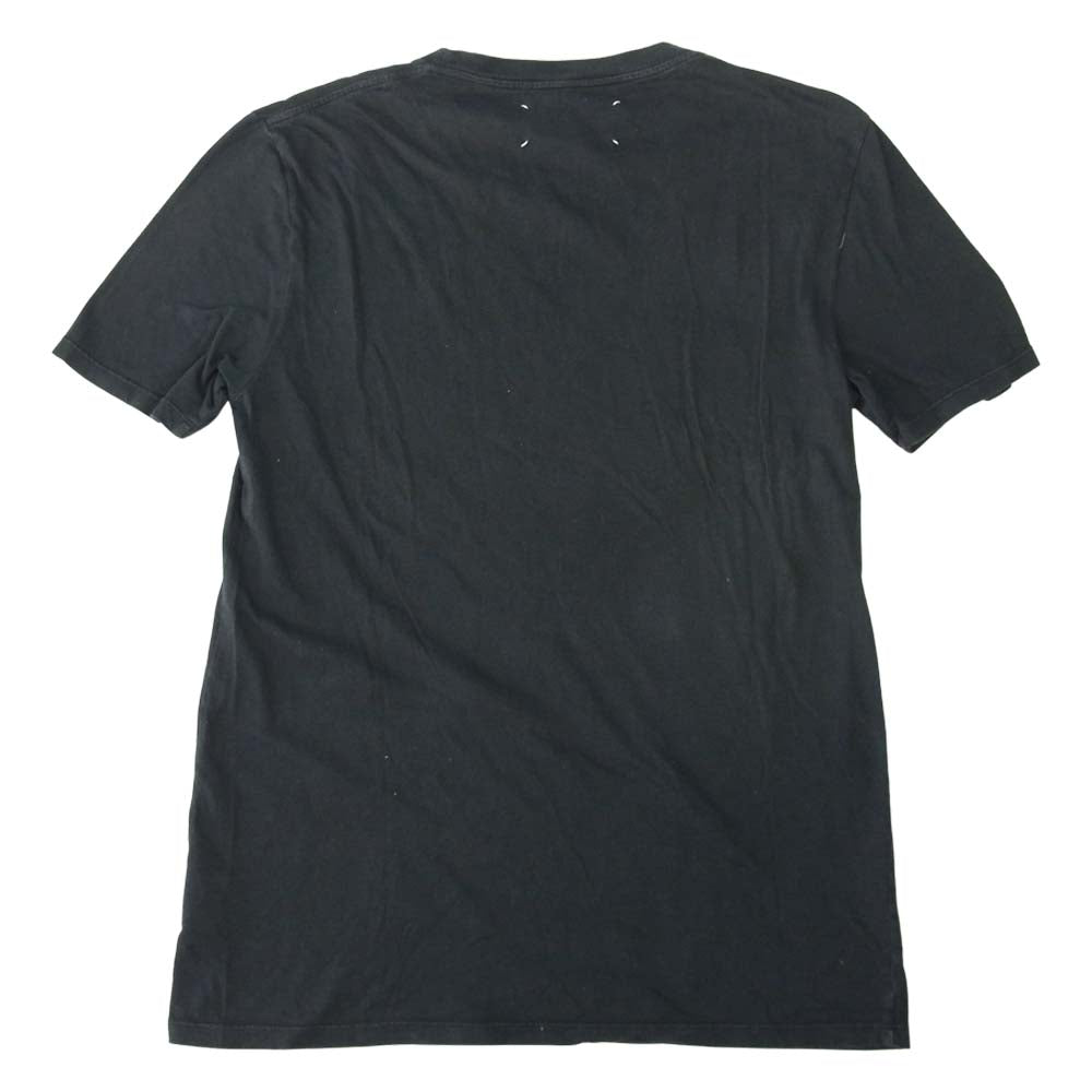 MAISON MARGIELA メゾンマルジェラ 10ライン ここのえタグ CUSTOM T-SHIRTS Print Tee カスタム プリント Tシャツ ネイビー系 46【中古】