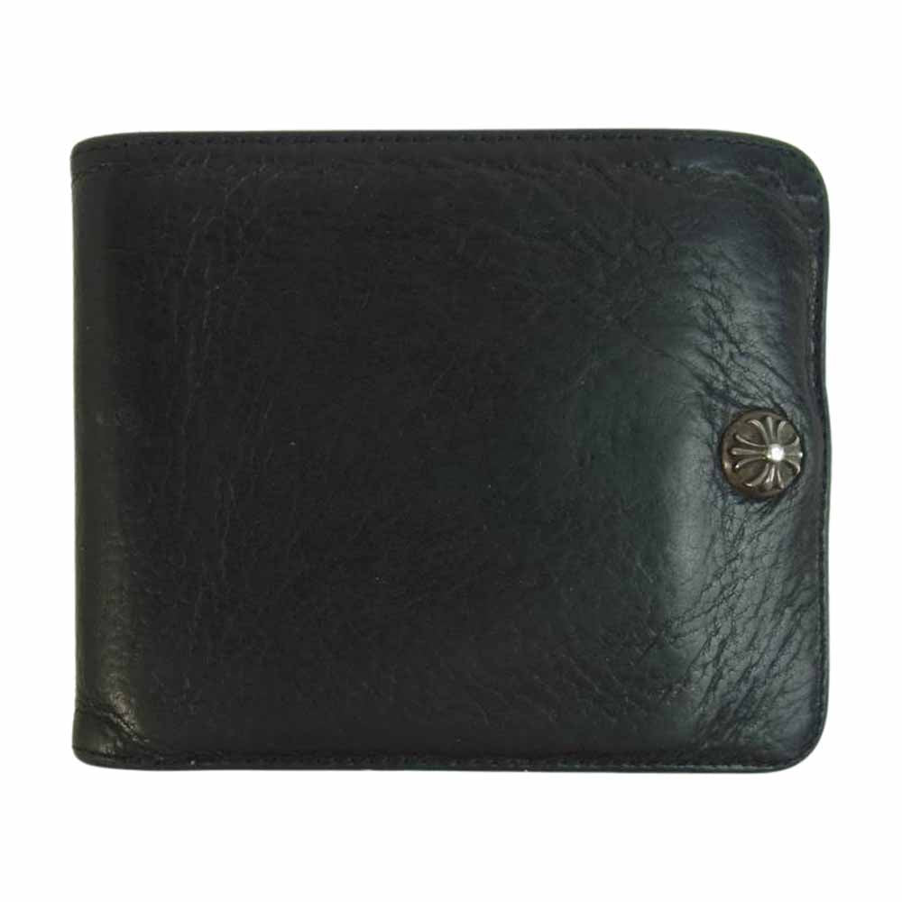 CHROME HEARTS クロムハーツ（原本無） 1 スナップ レザー ウォレット ブラック系【中古】