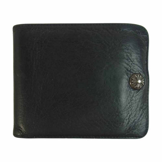 CHROME HEARTS クロムハーツ（原本無） 1 スナップ レザー ウォレット ブラック系【中古】