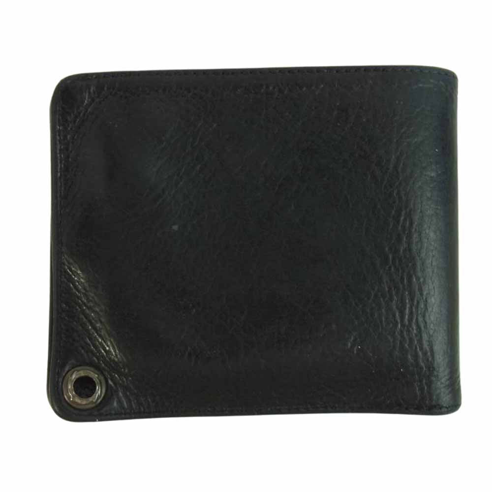 CHROME HEARTS クロムハーツ（原本無） 1 スナップ レザー ウォレット ブラック系【中古】