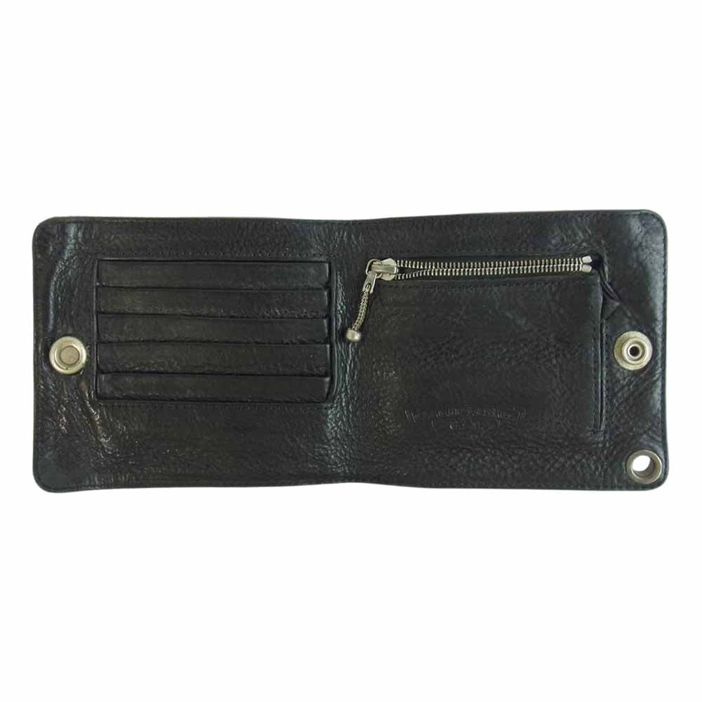CHROME HEARTS クロムハーツ（原本無） 1 スナップ レザー ウォレット ブラック系【中古】