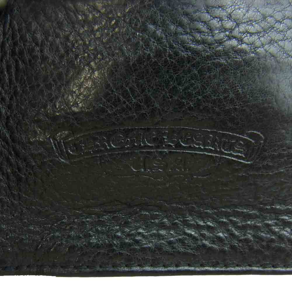 CHROME HEARTS クロムハーツ（原本無） 1 スナップ レザー ウォレット ブラック系【中古】