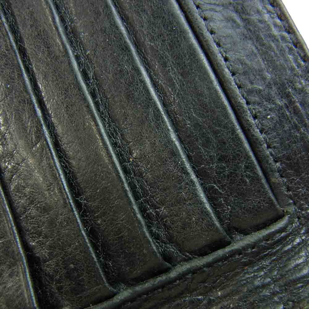 CHROME HEARTS クロムハーツ（原本無） 1 スナップ レザー ウォレット ブラック系【中古】