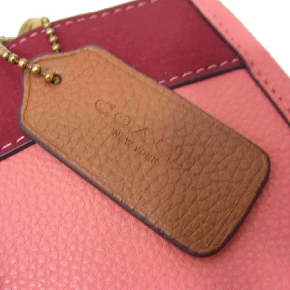 COACH コーチ C1093 FIELD TOTE フィールド トート バッグ ピンク系【美品】【中古】